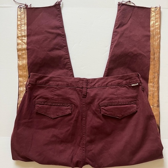 Mother The Shaker Prep Fray Killing Time Size 29 Metallic Stripes - Picture 2 of 15
